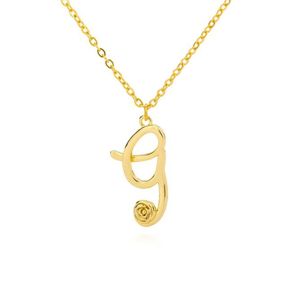 Letter Flower Necklace - Letter G